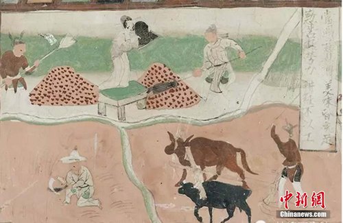 敦煌壁画揭秘古人春耕劳作场景