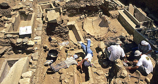 Eight shops discovered during the excavation of the ancient city of Antandrus