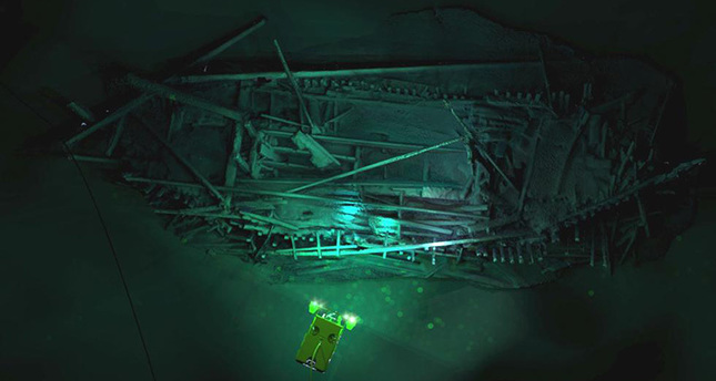 Photogrammetric model of Ottoman wreck overlaid with Supporter ROV. (Photo Credit: Rodrigo Pacheco-Ruiz, University of Southampton website)