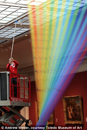 Art fans can catch the artificial rainbow at the gallery until 22 January 2017