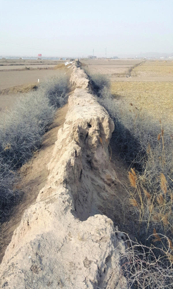 Great Wall in Gansu damaged by farming