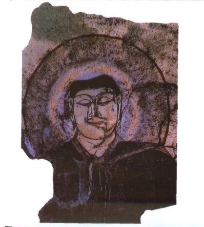 佛寺中的壁画碎块