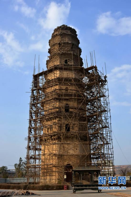 Thousand-year-old pagoda in central China renovated