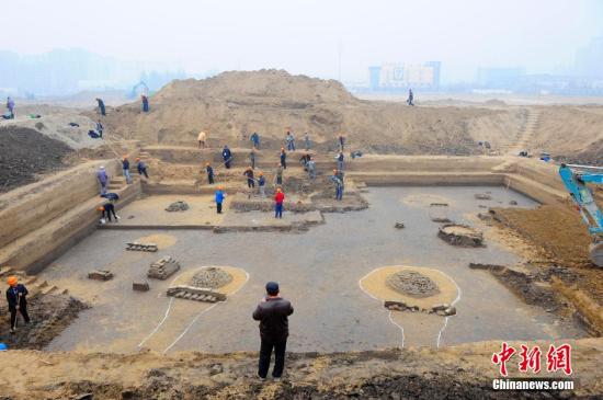 资料图片，考古发掘现场。中新社发 北京市文物局供图