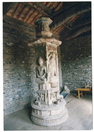 Stolen pagoda donated by Taiwan shown in Shanxi Museum