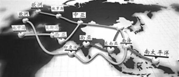 央视发布的“一带一路”地图