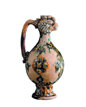 三彩凤首壶