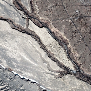 交河故城卫星图片