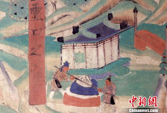 图为莫高窟61窟压面图。 高启安 摄-图片版权归原作者所有 图为莫高窟61窟压面图。 高启安 摄-图片版权归原作者所有