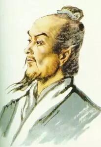 教科书中张衡的形象。 点击进入下一页