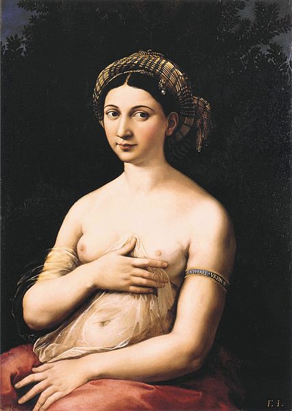 拉斐尔，《年轻女子肖像》（La Fornarina），1518-1521年
