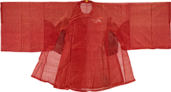 大红素纱袍