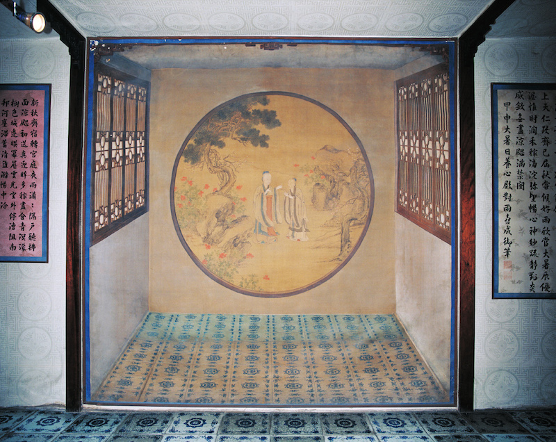 〔图十一〕郎世宁、金廷标等《养心殿西暖阁西壁通景画》贴落 1765年 故宫博物院藏