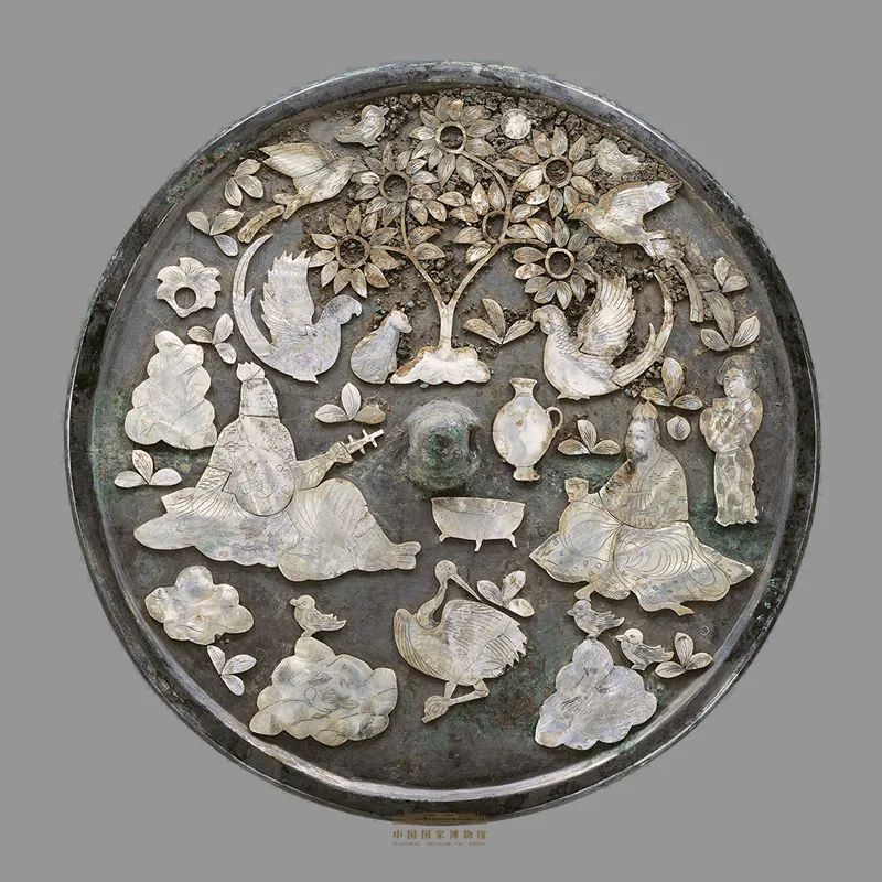 唐代 高士宴乐纹嵌螺钿铜镜