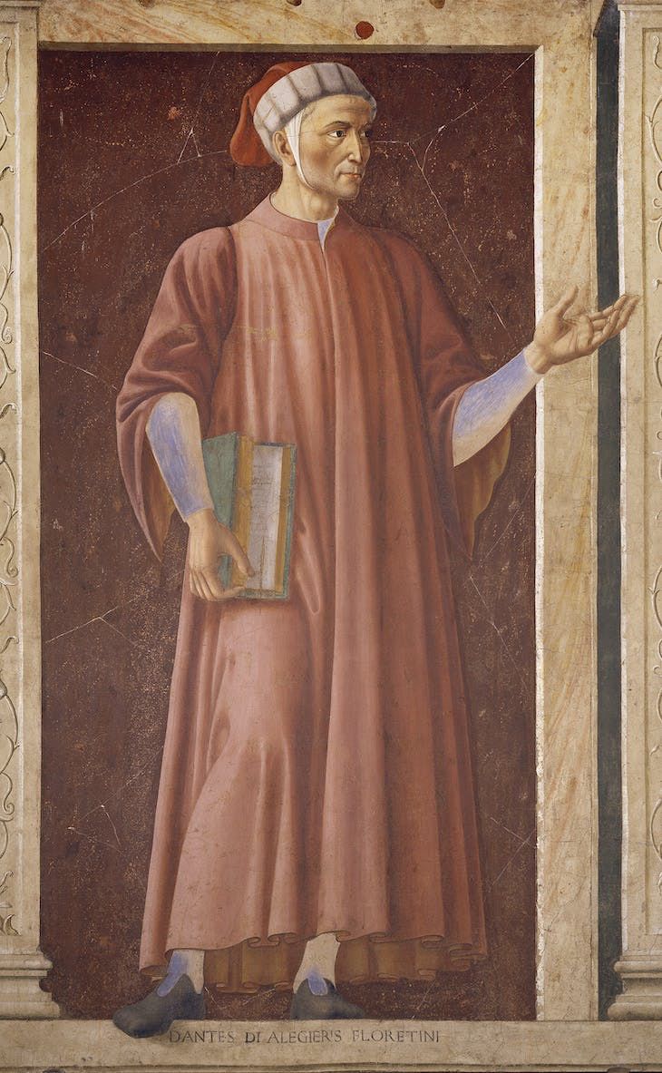 安德烈亚·德尔·卡斯坦诺绘的但丁肖像