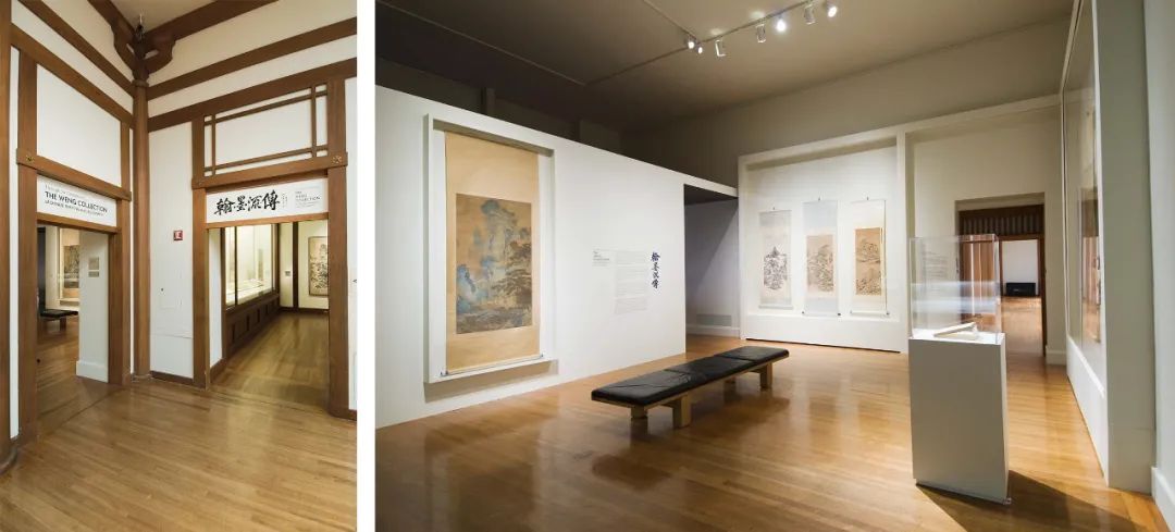 2007年波士顿美术博物馆翁氏家藏特展《翰墨流传：翁氏书画收藏精品展》的展厅陈设