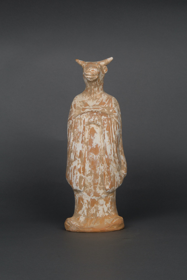 唐 陶十二生肖俑 牛形俑 美国大都会艺术博物馆藏