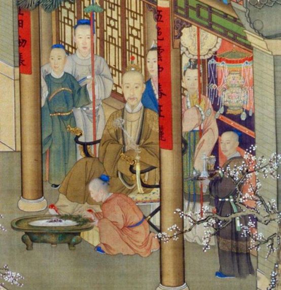 《乾隆岁朝行乐图》丁观鹏、郎世宁等合绘,北京故宫博物院藏