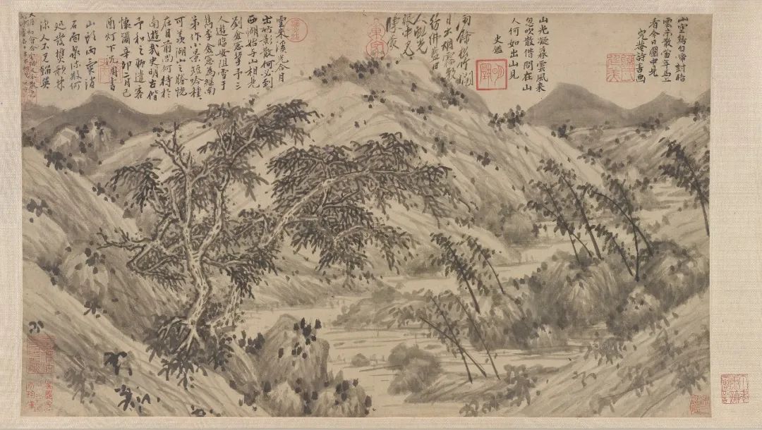 （明）刘珏《临安山色图》,美国弗利尔美术馆藏
