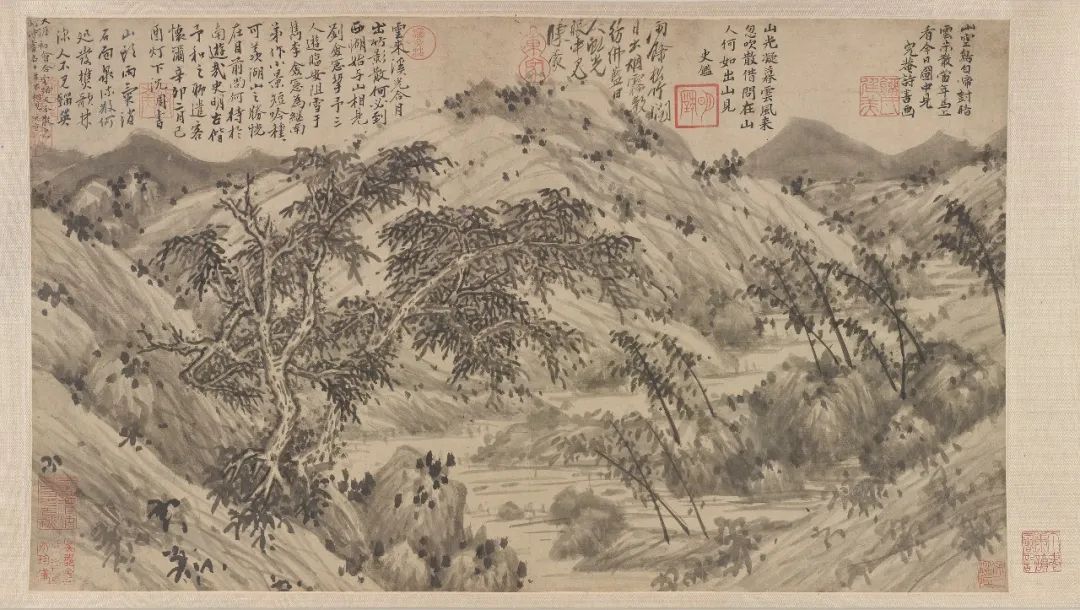 (明)刘珏《临安山色图》,美国弗利尔美术馆藏