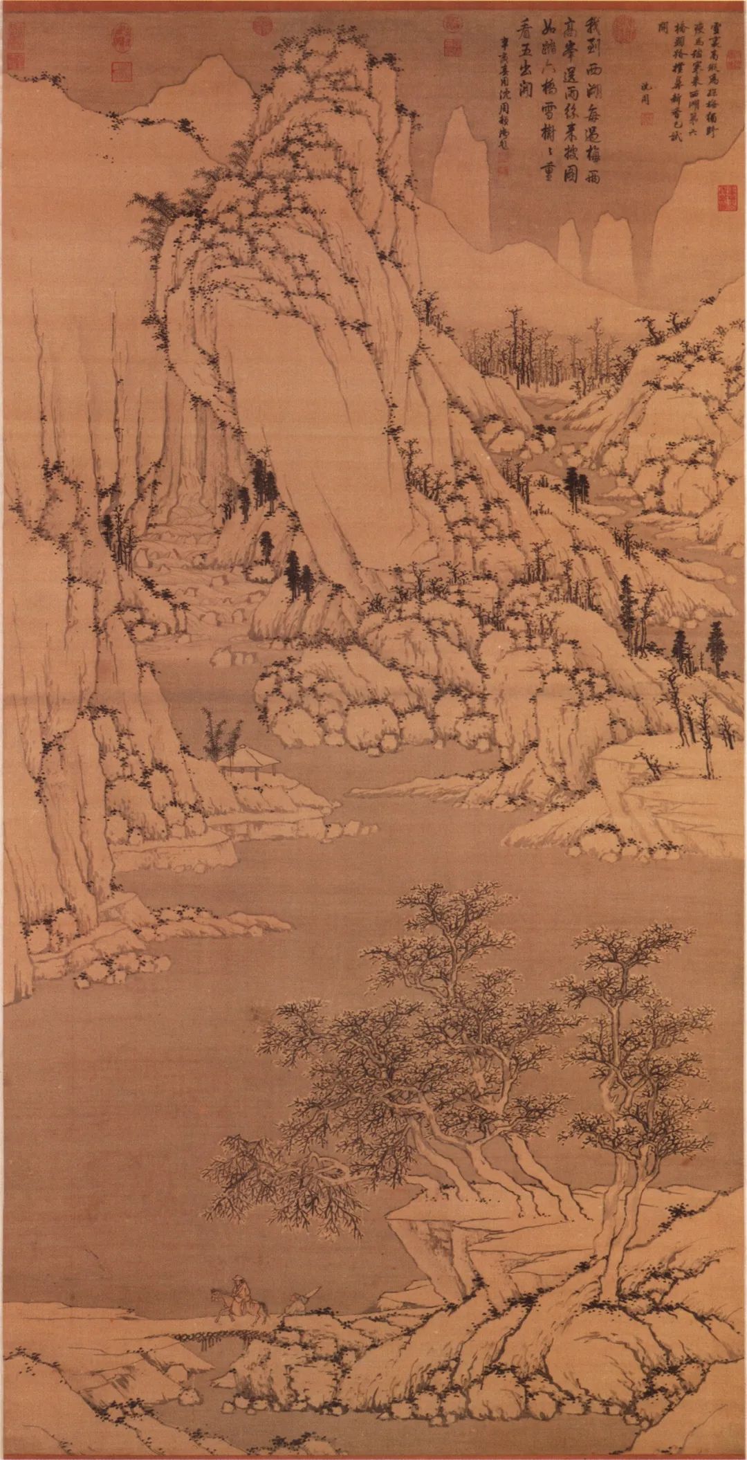 (明)沈周《雪景图轴》,台北故宫博物院藏