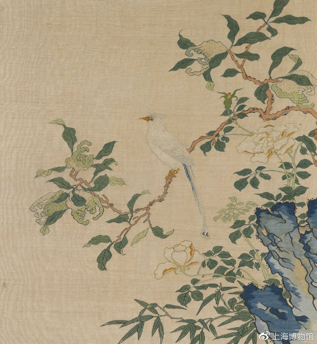 明末清初 缂丝《花卉册》之《佛手寿带》 上海博物馆藏