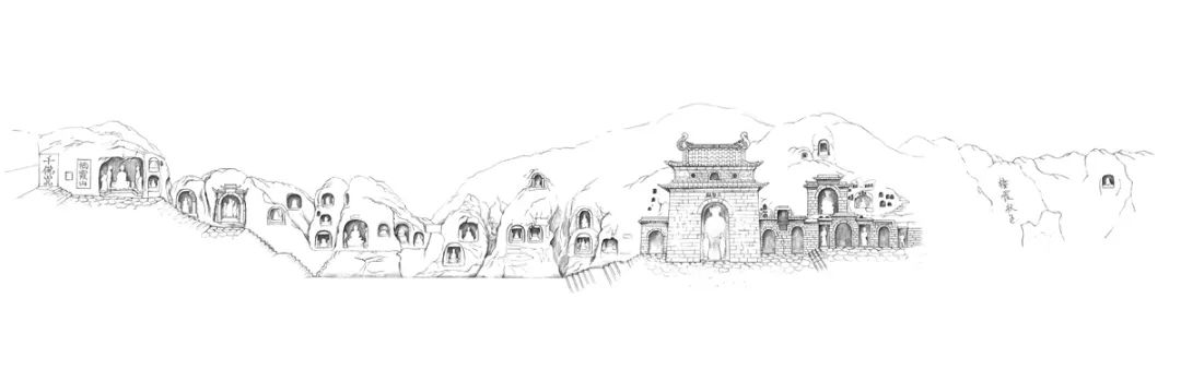 南京栖霞山千佛崖石窟立面图