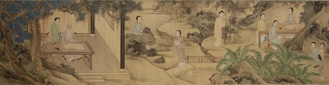清 尤诏、汪恭《随园请业图》(局部)苏州博物馆藏