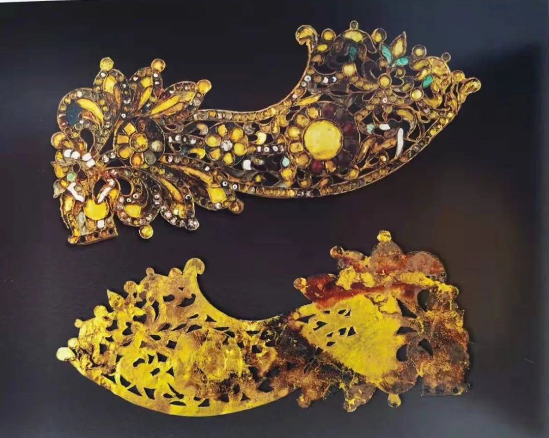 金饰件 北齐（公元550年—577年） 山西省太原市王郭村娄睿墓出土 山西博物院藏