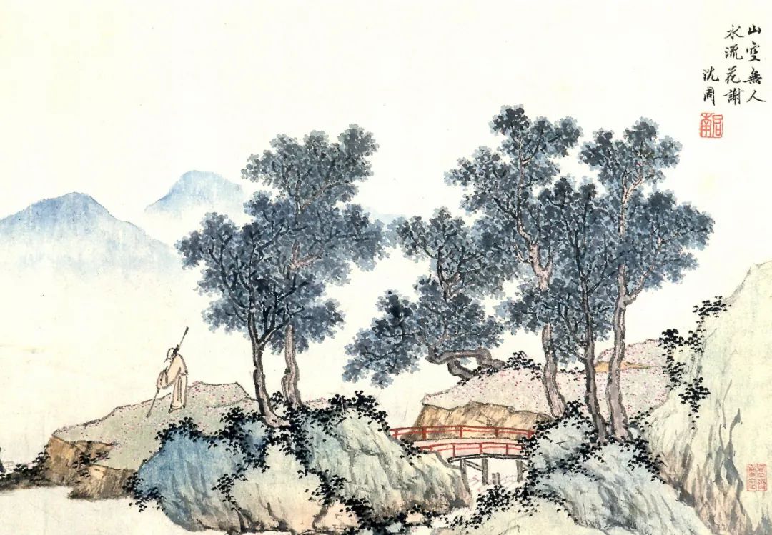 沈周 落花诗意图