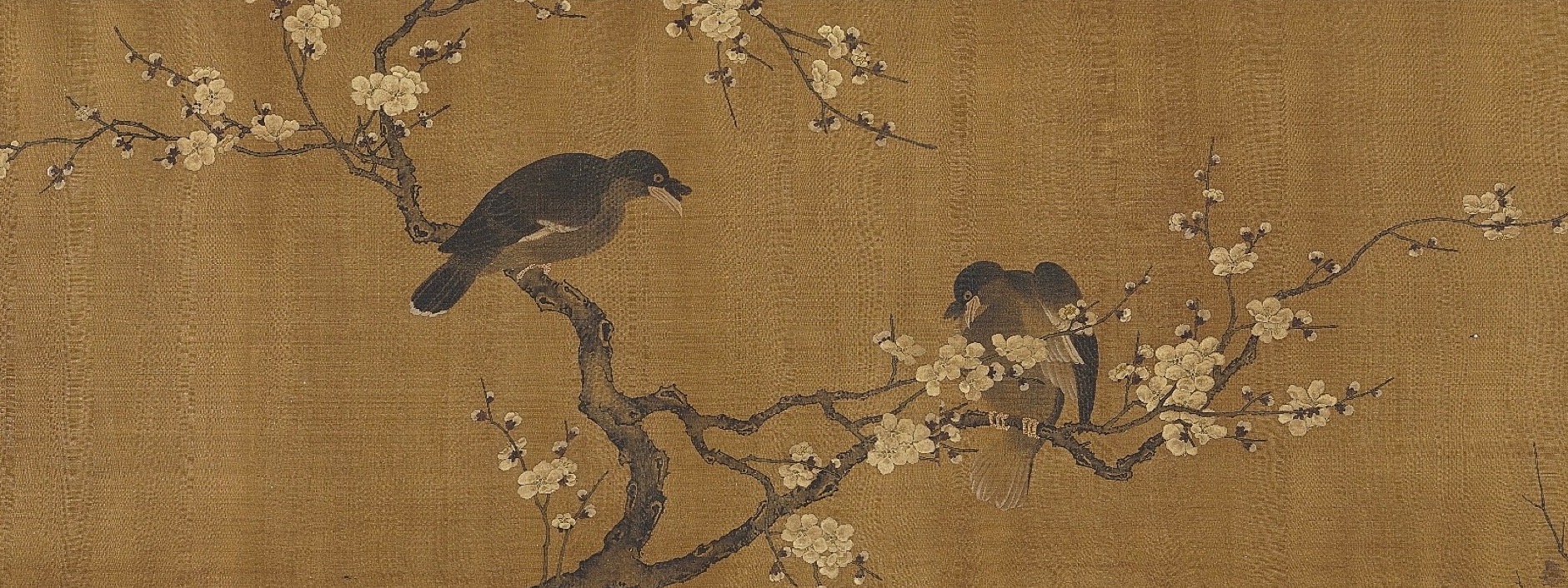 传 林椿 《四季花卉》卷(局部)