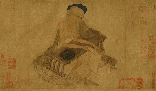 (传)唐 王维 伏生授经图(局部) 大阪市立美术馆藏