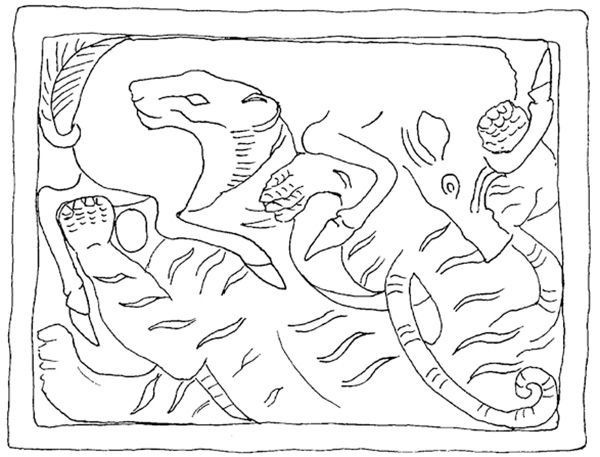 图3 M2出土腰带牌饰上的纹饰