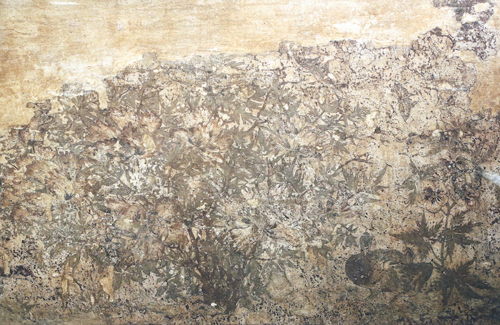 唐 佚名 牡丹芦雁图壁画 ，北京海淀八里庄王公淑夫妇墓主室北壁
