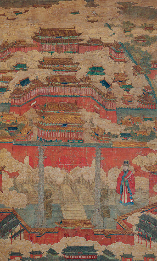 从国家博物院收藏的这件《明宫城图》可以大致知道明代的紫禁城结构