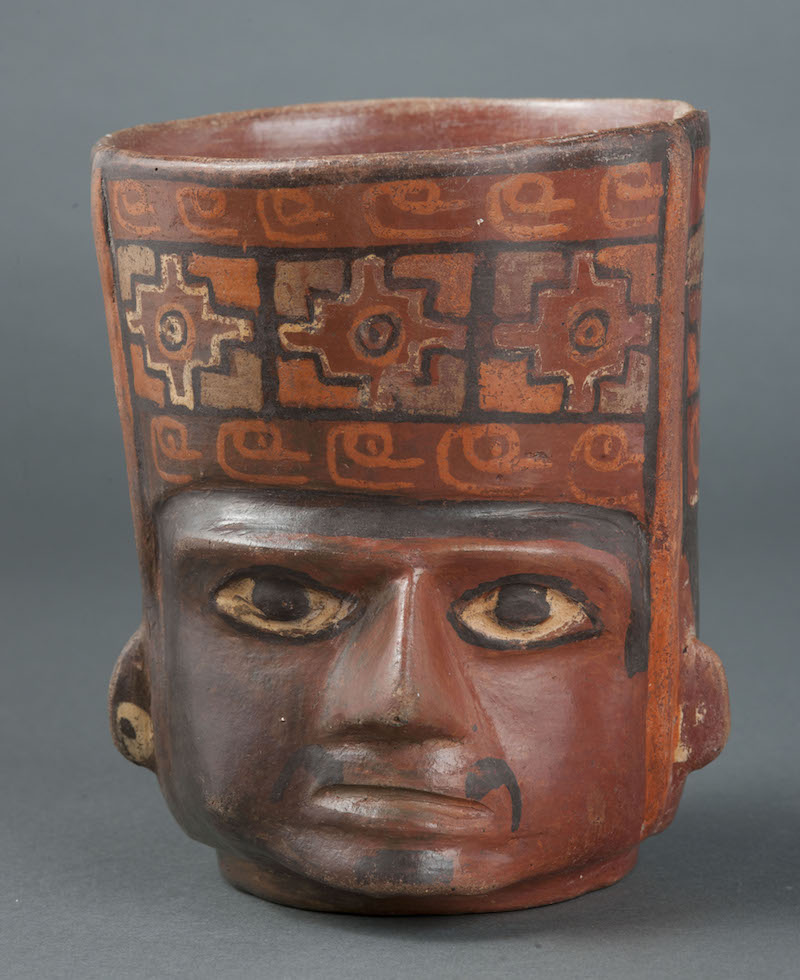 肖像彩陶容器 迪亚瓦纳科文化（约公元前500年至公元1100年）
