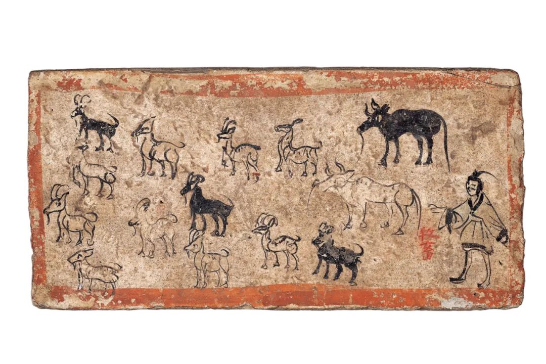 魏晋 牧畜画像砖（复制品） 甘肃省博物馆藏
