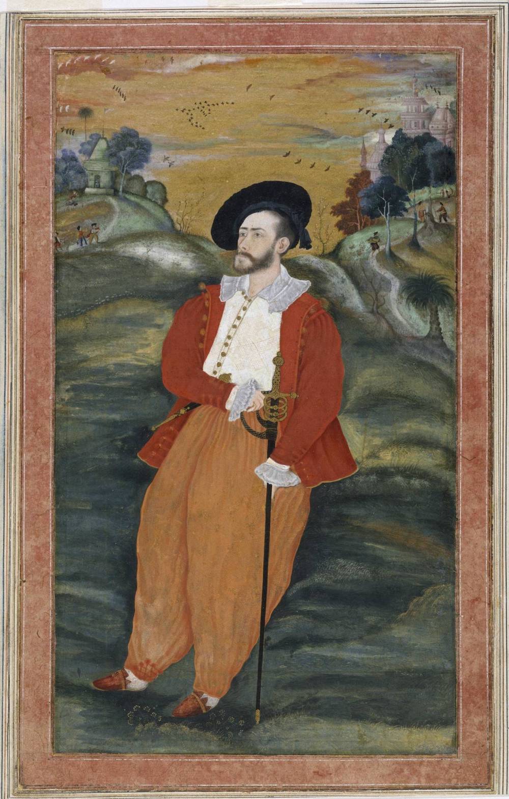 《欧洲男子肖像》（Portrait of a European），约1610-1620，印度 © Victoria and Albert Museum, London