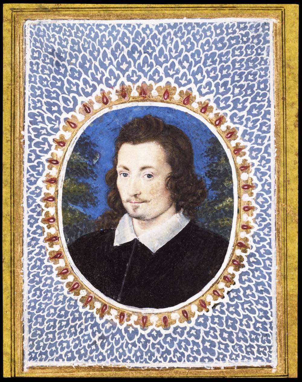 《匿名男子肖像》(Portrait of an unknown man),Isaac Oliver,约1595 © Victoria and Albert Museum, London