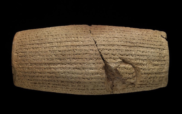 《居鲁士圆柱（Cyrus Cylinder）》，公元前539-前538年，大英博物馆藏