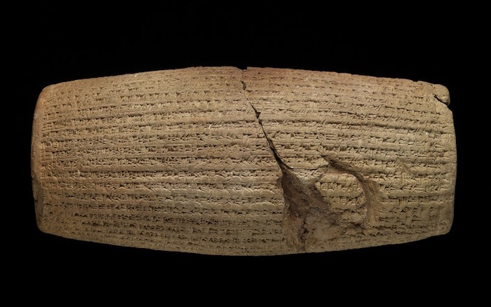 《居鲁士圆柱(Cyrus Cylinder)》,公元前539-前538年,大英博物馆藏