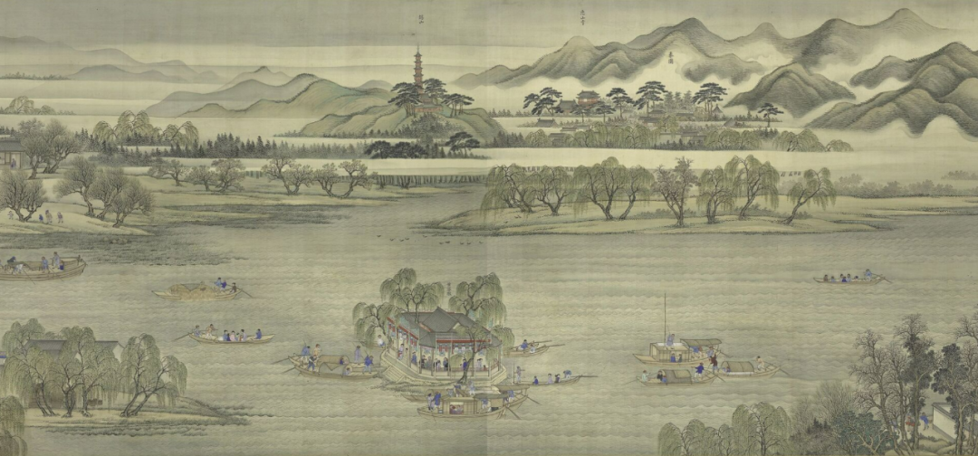 清 王翚《康熙南巡图卷第七卷 无锡至苏州》（局部），阿尔伯塔大学博物馆藏