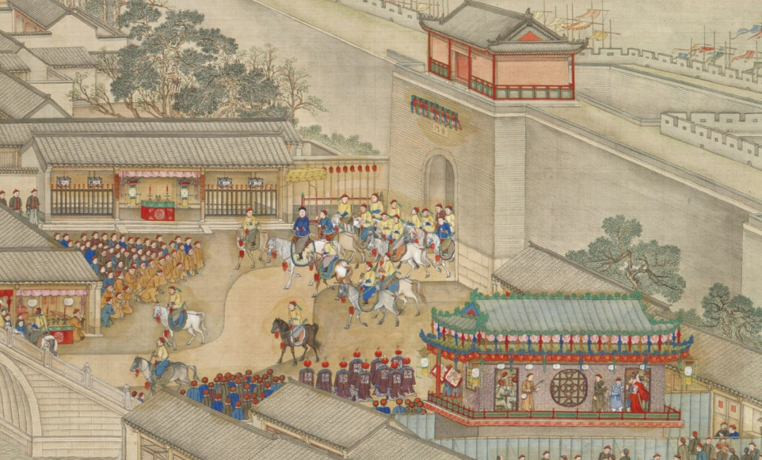 清 徐扬《乾隆南巡图卷第六卷 驻跸姑苏》（局部），大都会艺术博物馆藏