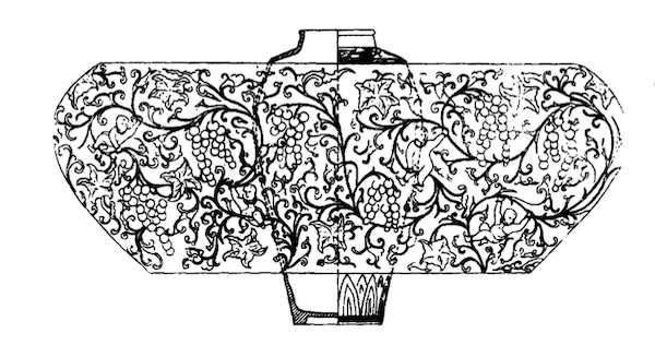 图一 四婴戏葡萄纹瓶
