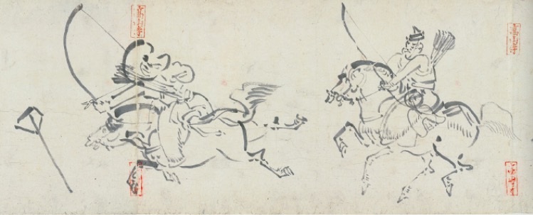 《鸟兽戏画·丁卷》(局部),镰仓时代(13世纪),京都高山寺藏。