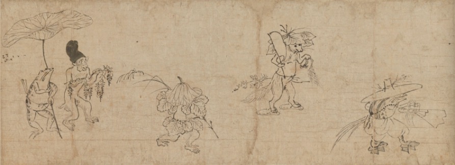 鸟兽戏画断简(东博本),平安时代(12世纪),东京国立博物馆藏