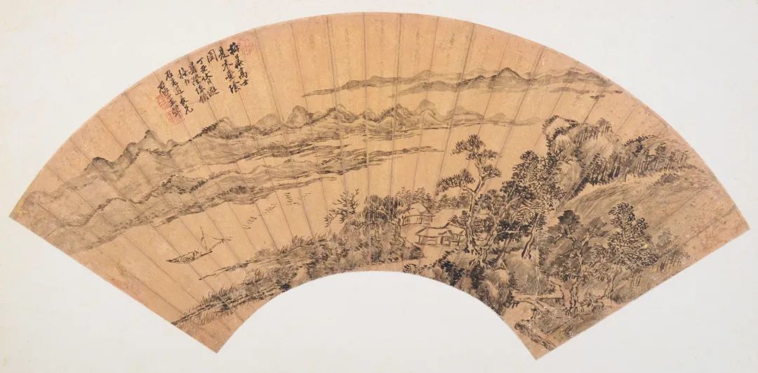 清 王翚 《夏木垂阴图》扇页