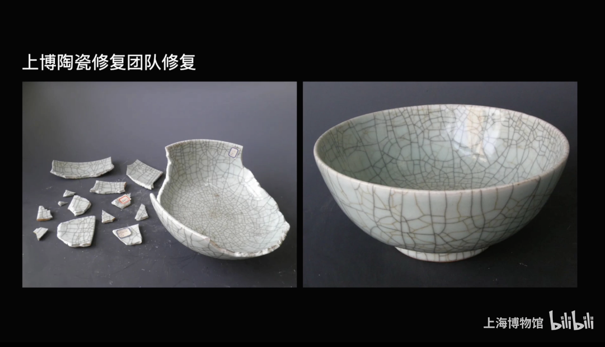 B站“上海博物馆”官方号欣赏《我在上博修文物》系列短片截图