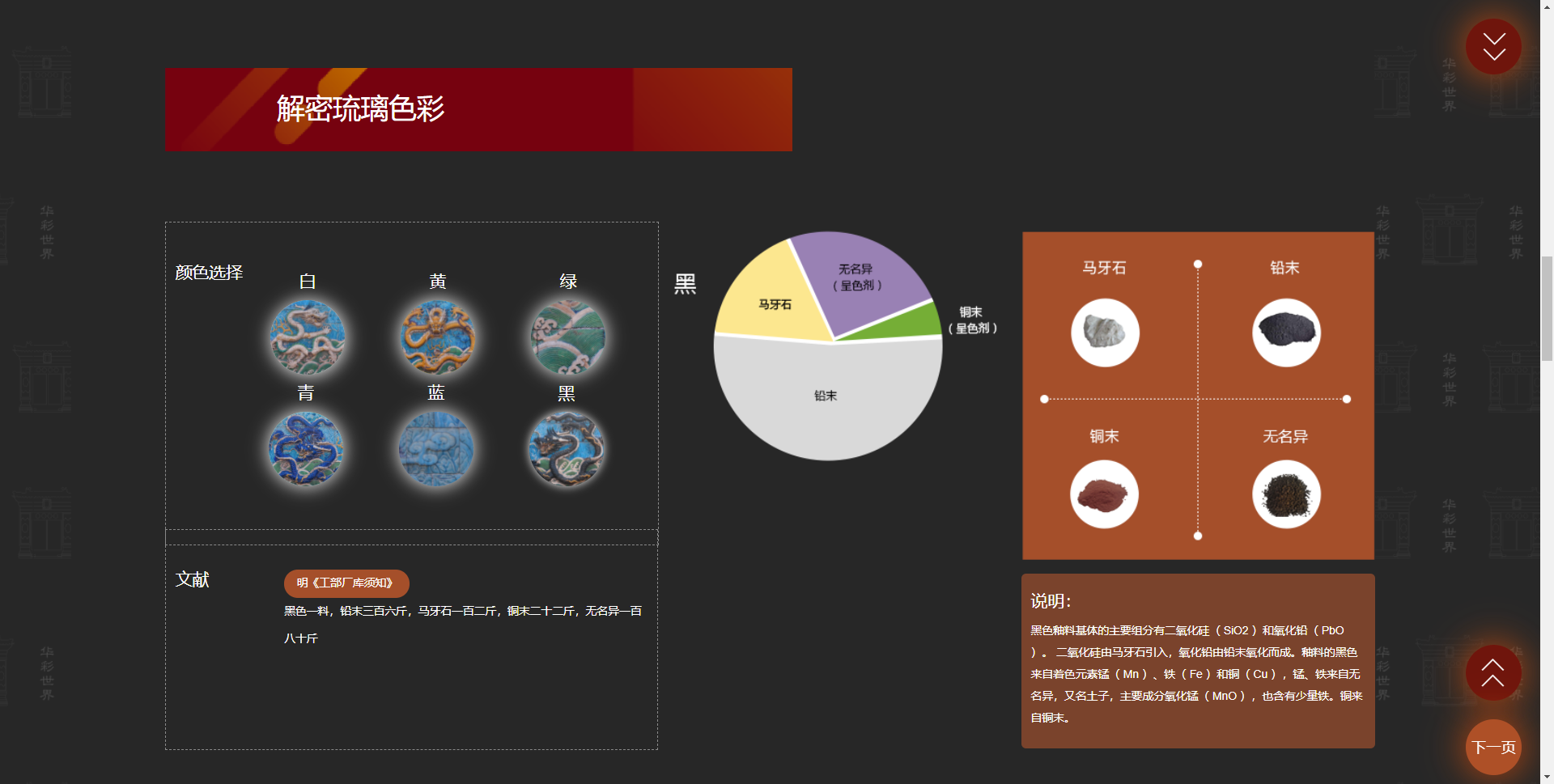 “华彩世界 · 琉璃故宫”云展览中对琉璃瓦色彩的分析