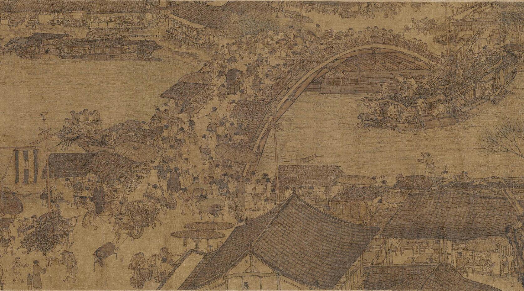 张择端 《清明上河图》虹桥部分(非本次展品)